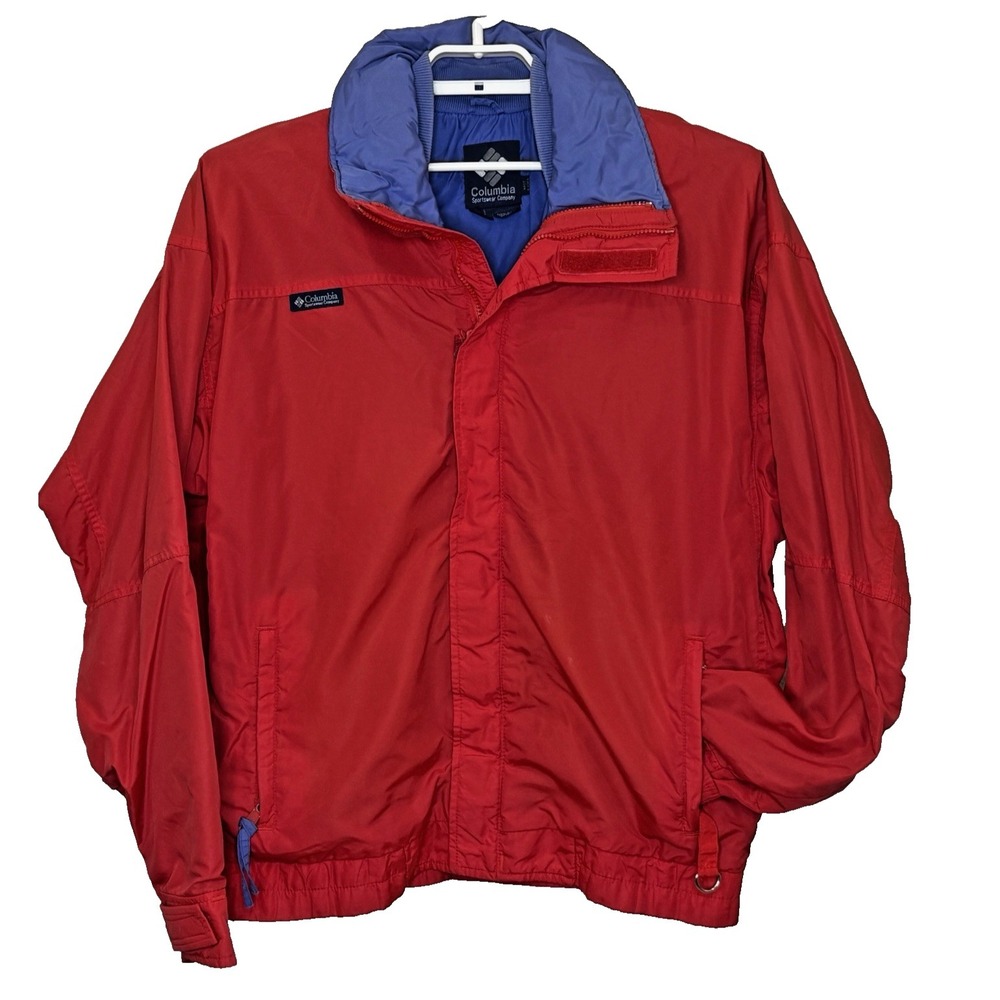Columbia Bugaboo Jacket Mens Size XL Red Blue Long Radial Sleeve Vintage 90's